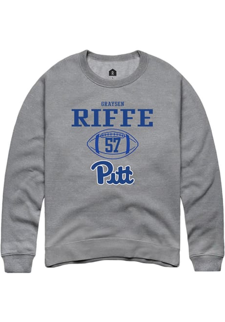 Graysen Riffe Rally Mens Graphite Pitt Panthers NIL Sport Icon Crew Sweatshirt