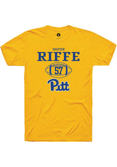 Graysen Riffe Gold Pitt Panthers NIL Sport Icon Short Sleeve T Shirt