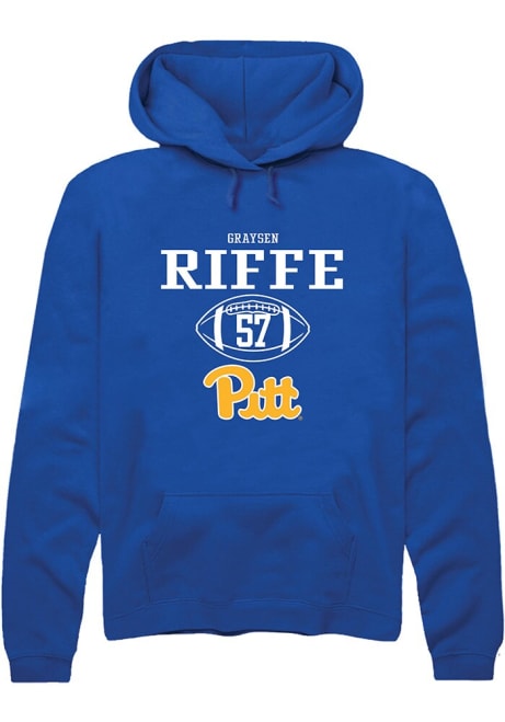 Graysen Riffe Rally Mens Blue Pitt Panthers NIL Sport Icon Hooded Sweatshirt