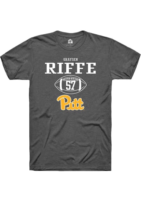 Graysen Riffe Dark Grey Pitt Panthers NIL Sport Icon Short Sleeve T Shirt