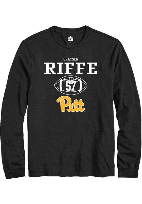 Graysen Riffe Rally Mens Black Pitt Panthers NIL Sport Icon Tee