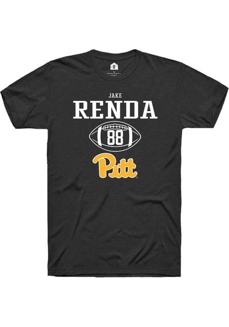 Jake Renda Black Pitt Panthers NIL Sport Icon Design Short Sleeve T Shirt