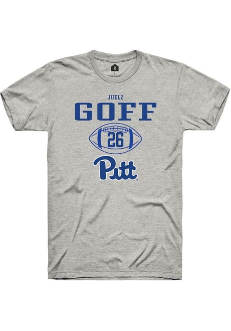 Juelz Goff Ash Pitt Panthers NIL Sport Icon Short Sleeve T Shirt