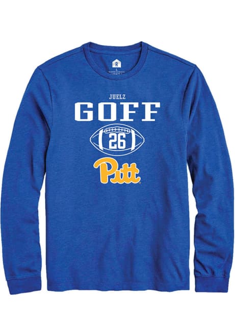 Juelz Goff Rally Mens Blue Pitt Panthers NIL Sport Icon Tee