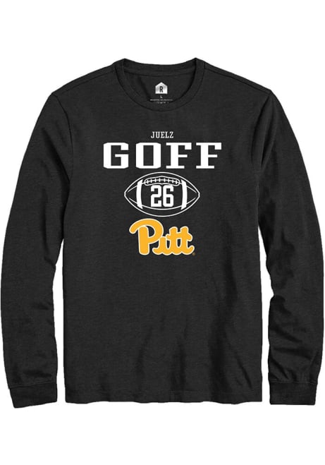 Juelz Goff Rally Mens Black Pitt Panthers NIL Sport Icon Tee