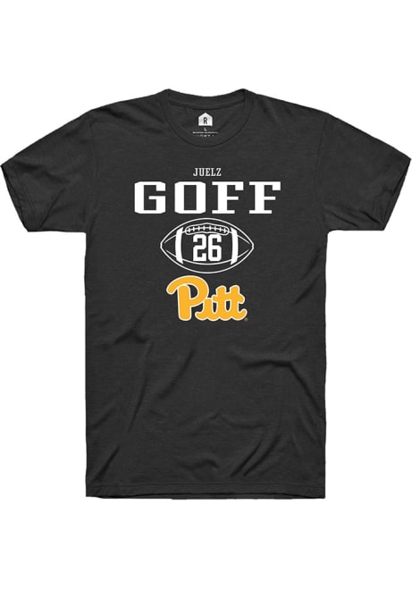 Juelz Goff Black Pitt Panthers NIL Sport Icon Short Sleeve T Shirt