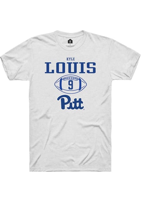 Kyle Louis White Pitt Panthers NIL Sport Icon Short Sleeve T Shirt