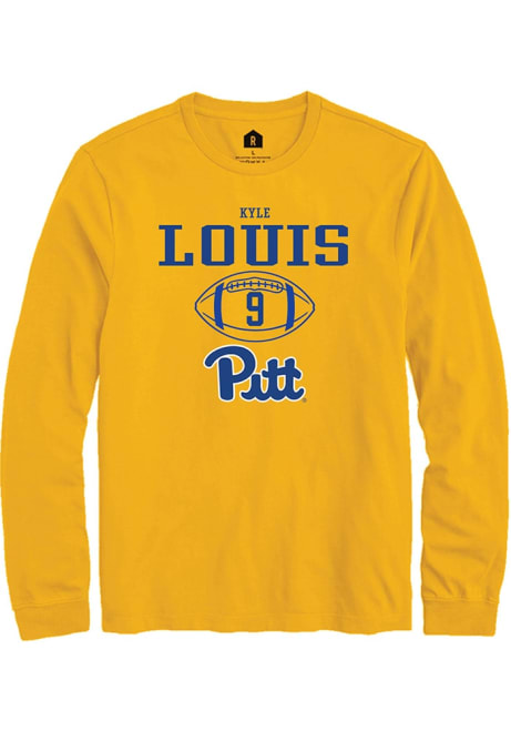 Kyle Louis Rally Mens Gold Pitt Panthers NIL Sport Icon Tee