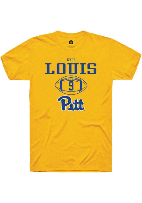 Kyle Louis Gold Pitt Panthers NIL Sport Icon Short Sleeve T Shirt