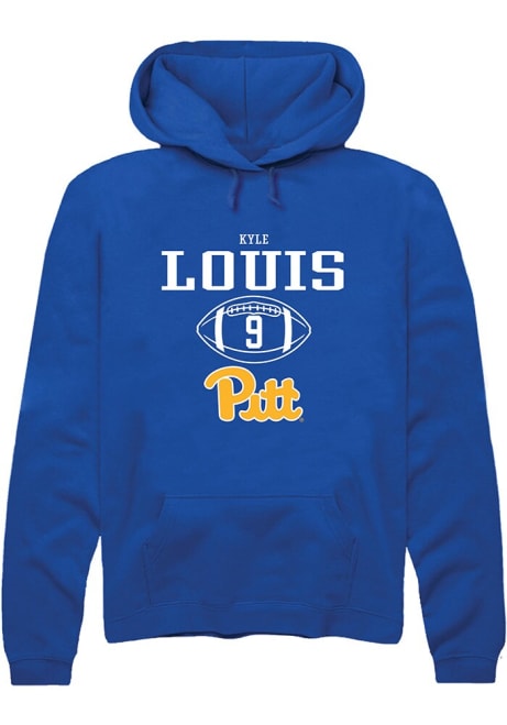 Kyle Louis Rally Mens Blue Pitt Panthers NIL Sport Icon Hooded Sweatshirt