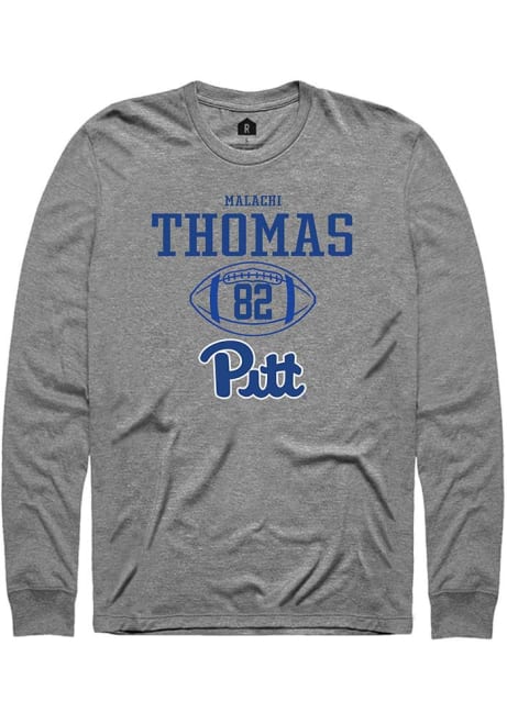 Malachi Thomas Rally Mens Graphite Pitt Panthers NIL Sport Icon Tee