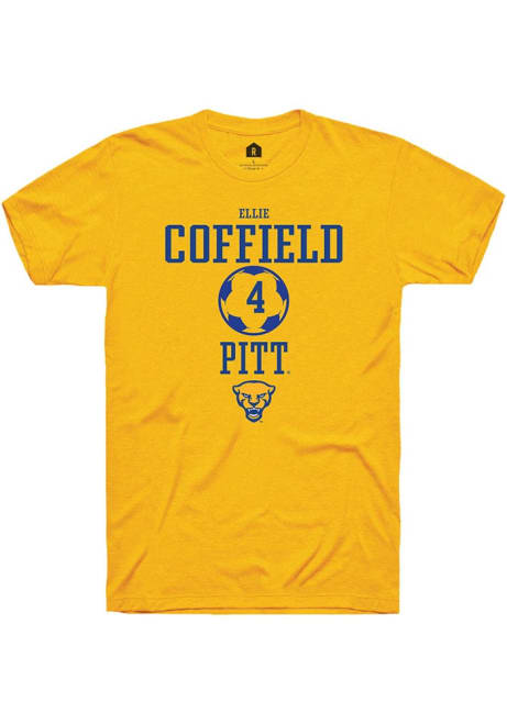 Ellie Coffield Gold Pitt Panthers NIL Sport Icon Short Sleeve T Shirt