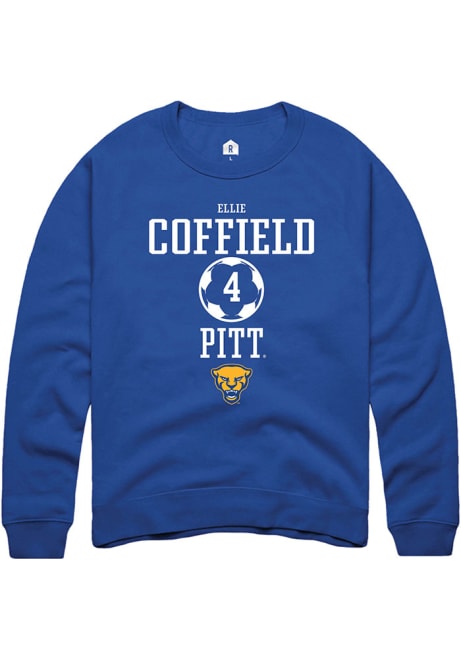 Ellie Coffield Rally Mens Blue Pitt Panthers NIL Sport Icon Crew Sweatshirt