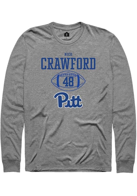 Nico Crawford Rally Mens Graphite Pitt Panthers NIL Sport Icon Tee