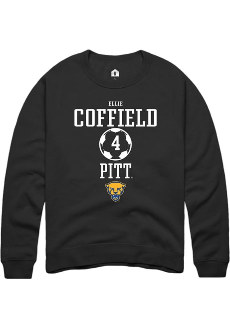 Ellie Coffield Rally Mens Black Pitt Panthers NIL Sport Icon Crew Sweatshirt