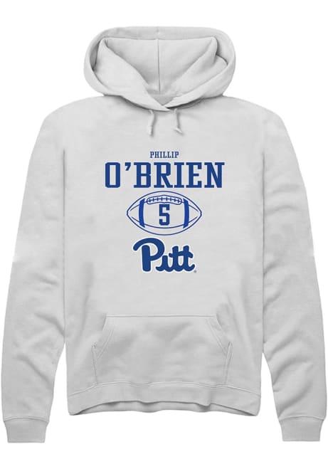 Phillip O'Brien Rally Mens White Pitt Panthers NIL Sport Icon Hooded Sweatshirt