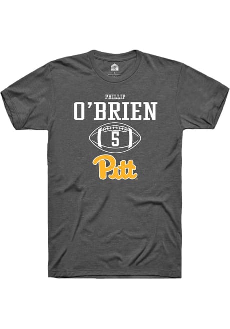 Phillip O'Brien Dark Grey Pitt Panthers NIL Sport Icon Short Sleeve T Shirt