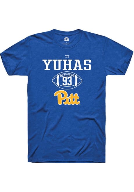 Ty Yuhas Blue Pitt Panthers NIL Sport Icon Short Sleeve T Shirt