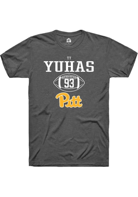 Ty Yuhas Dark Grey Pitt Panthers NIL Sport Icon Short Sleeve T Shirt