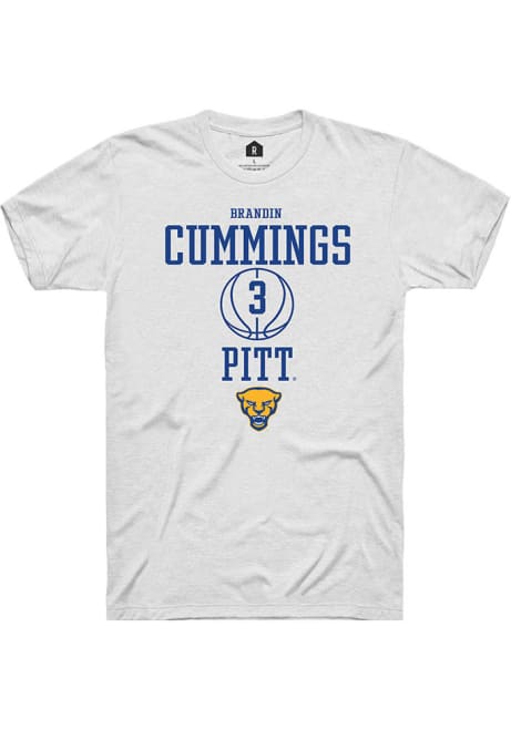 Brandin Cummings White Pitt Panthers NIL Sport Icon Short Sleeve T Shirt