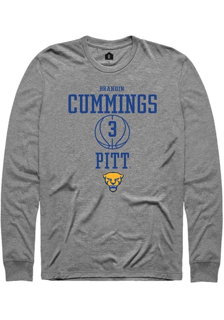 Brandin Cummings Rally Mens Graphite Pitt Panthers NIL Sport Icon Tee