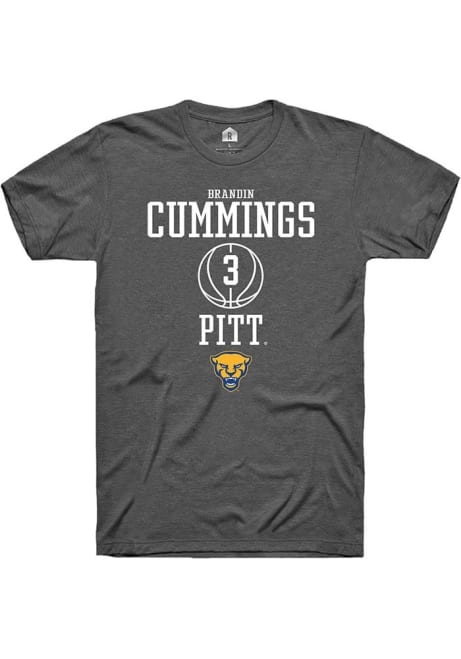 Brandin Cummings Dark Grey Pitt Panthers NIL Sport Icon Short Sleeve T Shirt