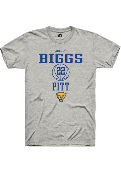 Audrey Biggs Ash Pitt Panthers NIL Sport Icon Short Sleeve T Shirt