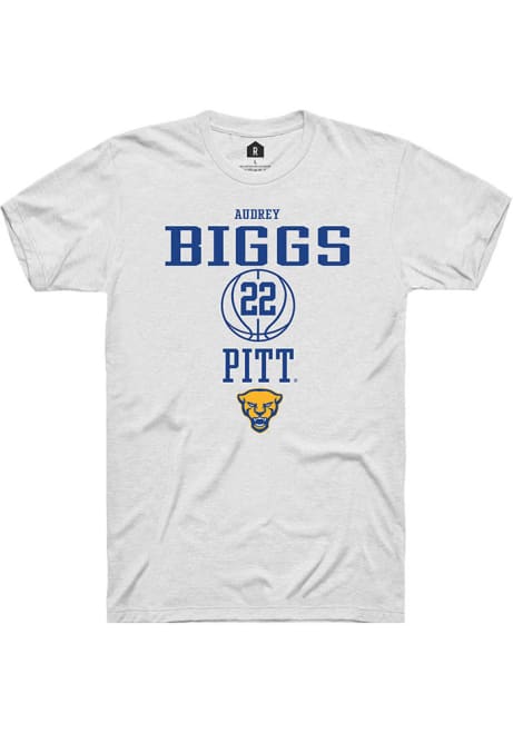 Audrey Biggs White Pitt Panthers NIL Sport Icon Short Sleeve T Shirt