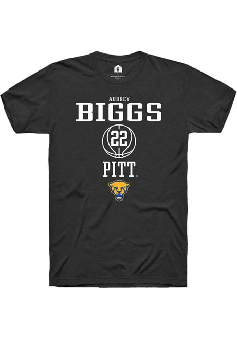 Audrey Biggs Black Pitt Panthers NIL Sport Icon Short Sleeve T Shirt