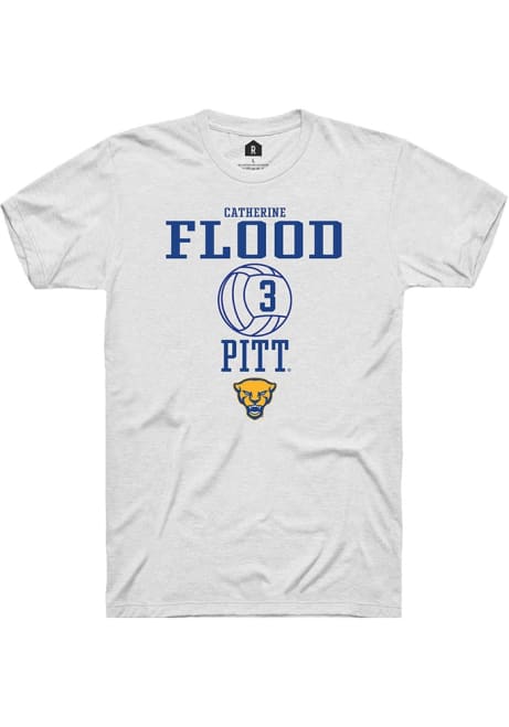 Catherine Flood White Pitt Panthers NIL Sport Icon Short Sleeve T Shirt