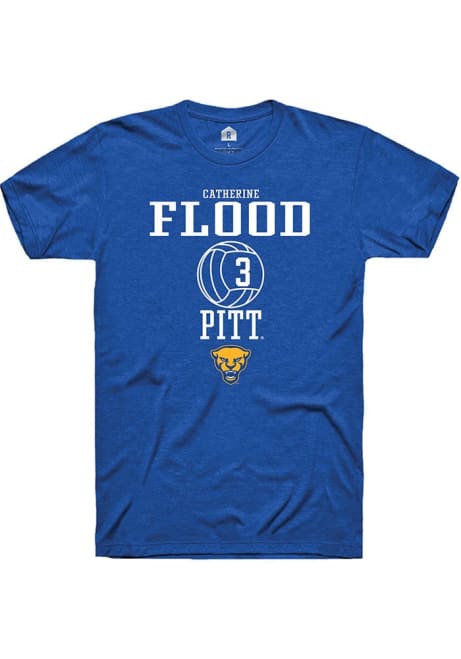 Catherine Flood Blue Pitt Panthers NIL Sport Icon Short Sleeve T Shirt