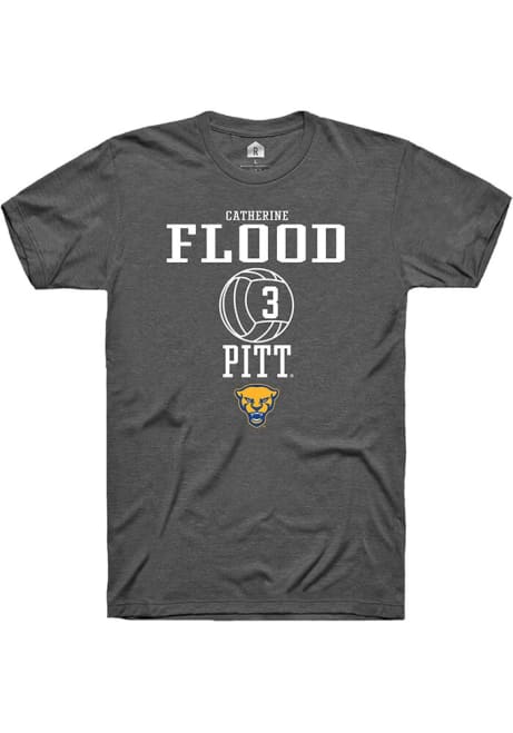 Catherine Flood Dark Grey Pitt Panthers NIL Sport Icon Short Sleeve T Shirt