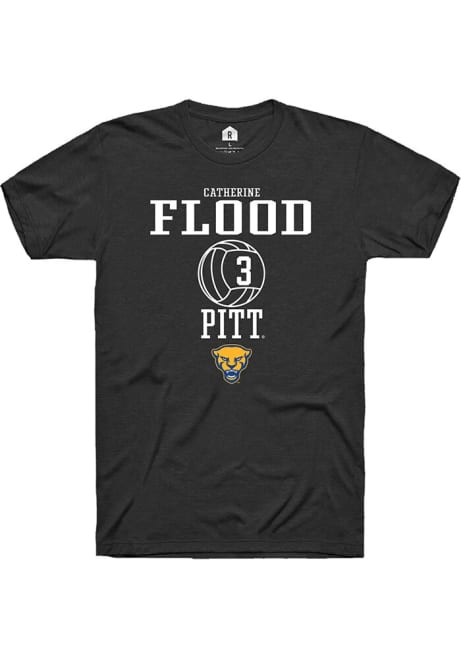 Catherine Flood Black Pitt Panthers NIL Sport Icon Short Sleeve T Shirt