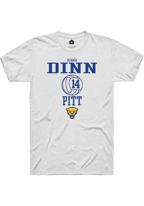 Kiana Dinn White Pitt Panthers NIL Sport Icon Short Sleeve T Shirt