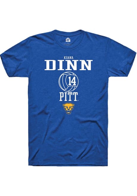 Kiana Dinn Blue Pitt Panthers NIL Sport Icon Short Sleeve T Shirt