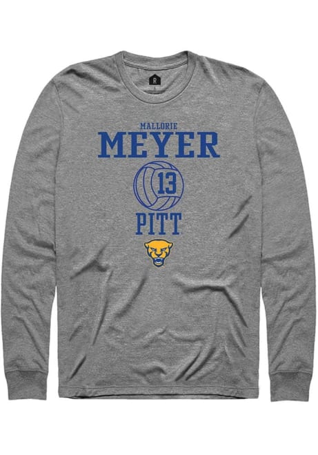 Mallorie Meyer Rally Mens Graphite Pitt Panthers NIL Sport Icon Tee