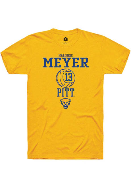 Mallorie Meyer Gold Pitt Panthers NIL Sport Icon Short Sleeve T Shirt