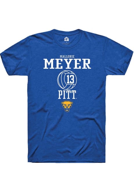 Mallorie Meyer Blue Pitt Panthers NIL Sport Icon Short Sleeve T Shirt