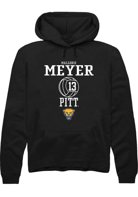 Mallorie Meyer Rally Mens Black Pitt Panthers NIL Sport Icon Hooded Sweatshirt