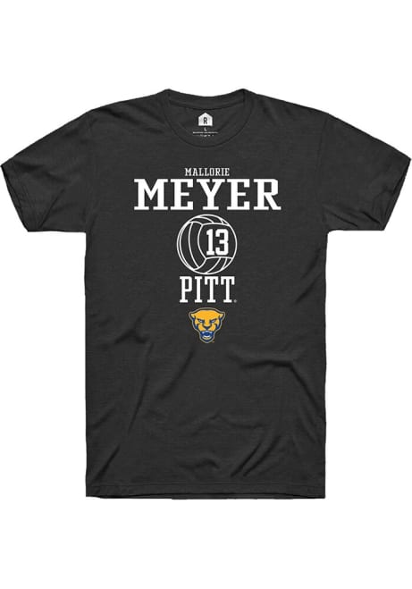 Mallorie Meyer Black Pitt Panthers NIL Sport Icon Short Sleeve T Shirt