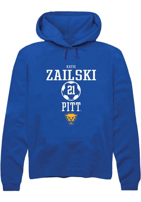 Katie Zailski Rally Mens Blue Pitt Panthers NIL Sport Icon Hooded Sweatshirt