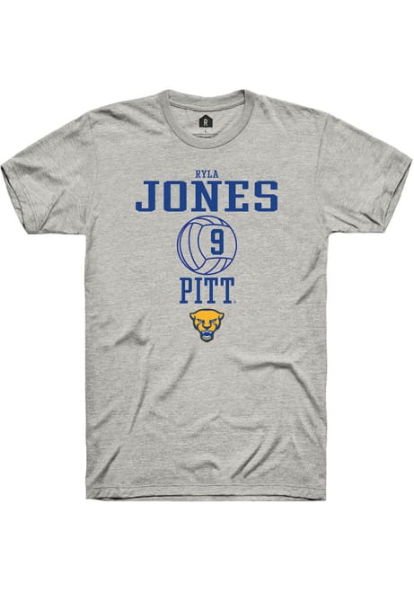 Ryla Jones Ash Pitt Panthers NIL Sport Icon Short Sleeve T Shirt