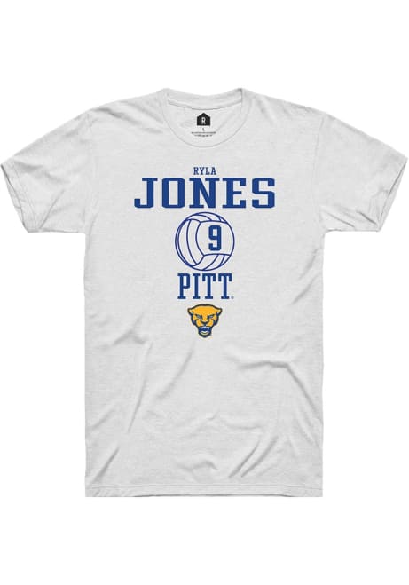 Ryla Jones White Pitt Panthers NIL Sport Icon Short Sleeve T Shirt