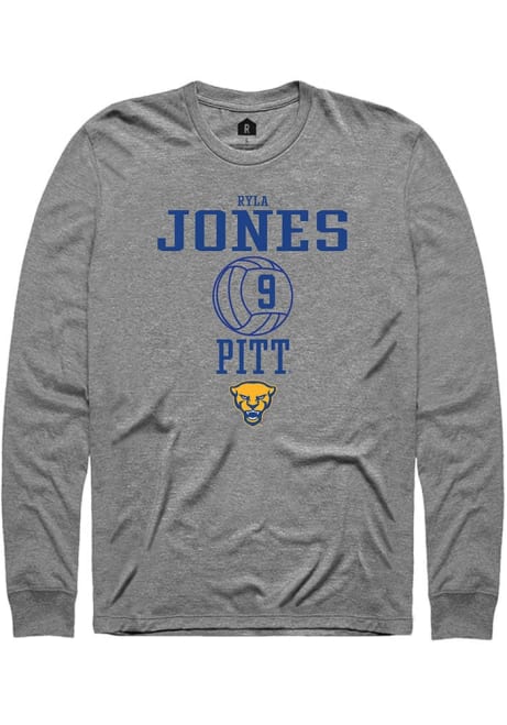 Ryla Jones Rally Mens Graphite Pitt Panthers NIL Sport Icon Tee