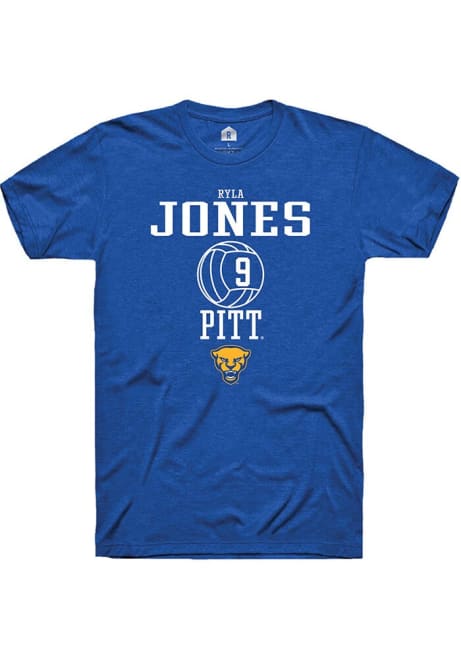 Ryla Jones Blue Pitt Panthers NIL Sport Icon Short Sleeve T Shirt