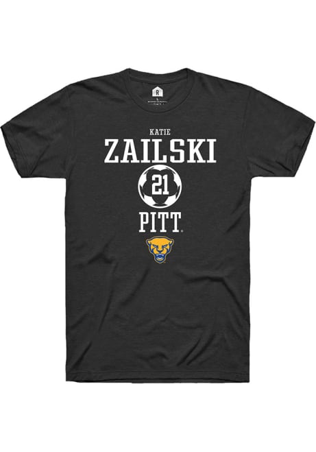 Katie Zailski Black Pitt Panthers NIL Sport Icon Short Sleeve T Shirt