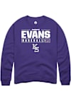 Main image for Andrew Evans Rally Mens Purple K-State Wildcats NIL Stacked Box Crew Sweatshirt