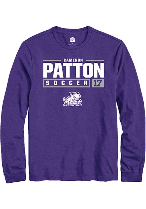 Cameron Patton TCU Horned Frogs Rally NIL Stacked Box Long Sleeve T