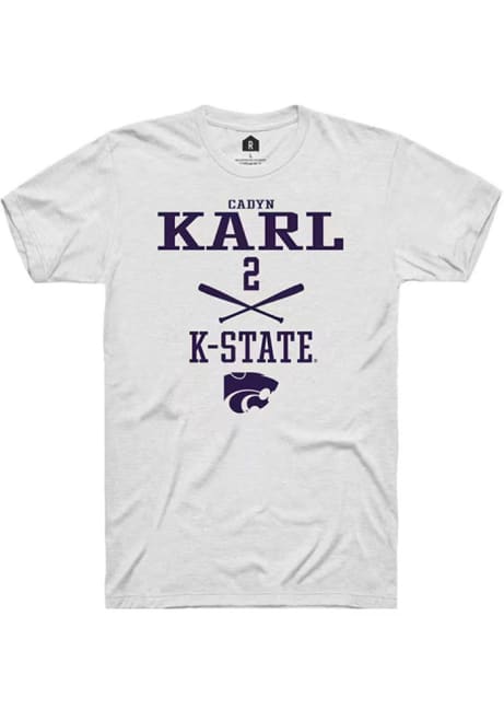 Cadyn Karl White K-State Wildcats NIL Sport Icon Short Sleeve T Shirt
