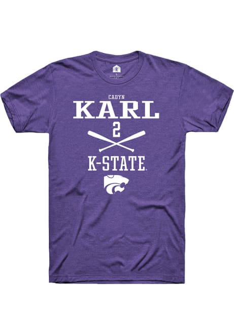 Cadyn Karl Purple K-State Wildcats NIL Sport Icon Short Sleeve T Shirt
